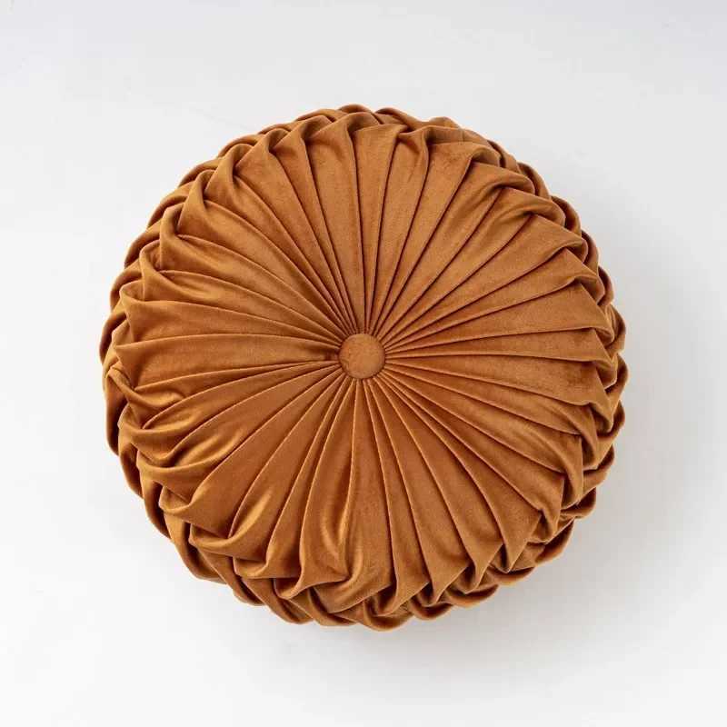 Light Luxury Solid Color Dutch Plush Pumpkin Sofa Handsewn Wheel Shape Chair Waist Cushion C251121