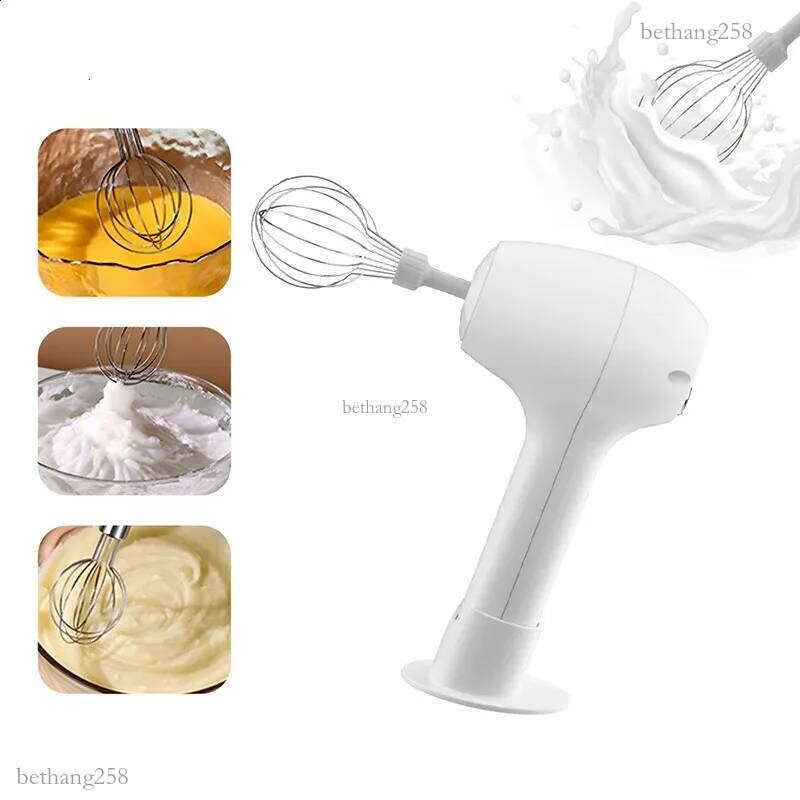 Wireless Portable Electric Food Mixer Automatic Whisk Dough Egg Beater Baking Cake Cream Whipper Kitchen Tool 240725