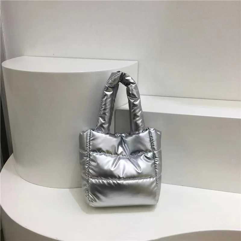 Wens Bag Lighteight Down Cott Shoder Crossbody Bag Solid Color Purse Handbags Luxury Designer Ladies Travel Shopper Bags Y251121