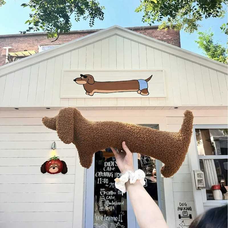 2025 Cartoon Animal Dachshund Plush Sausage-shaped Cute Cushion Nap Lumbar Bedroom Neck C251121