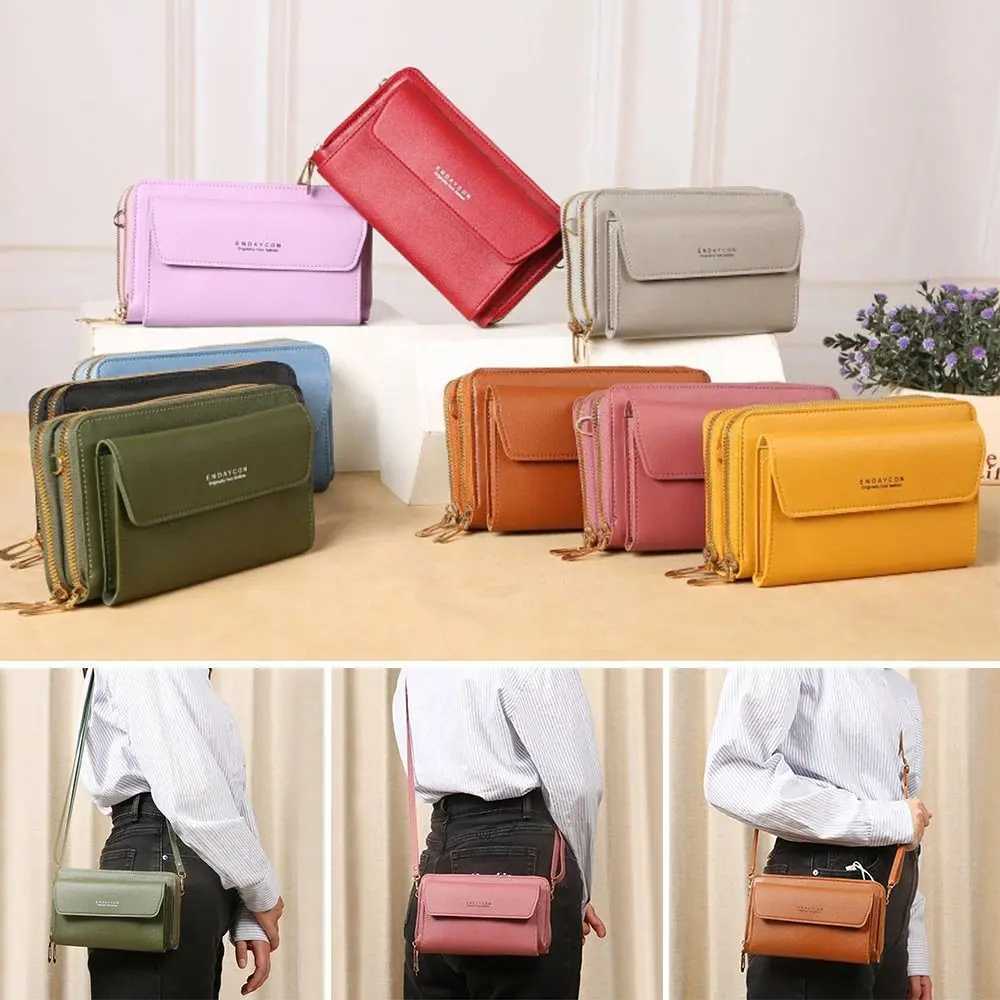 Fashion Large Capacity Womens Crossbody Bag Double Layer Simple Shoulder Bag Casual Phone Bag TravelT251121