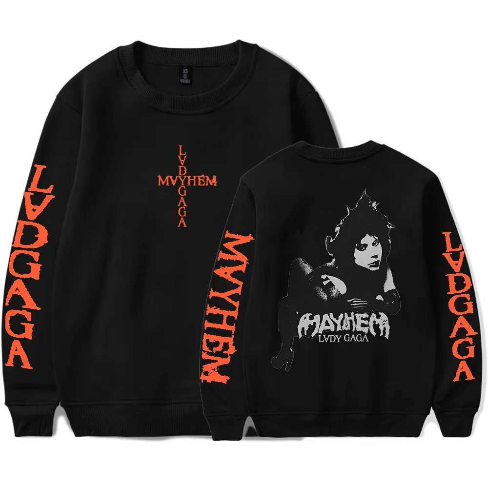 2025 Lady Gaga Mayhem Album Hoodies MensWomens Long Sleve Hip Hop Tshirt Unisex Sudaderas 2025 New Fashion Printing Pul X250421 L251018A7S9