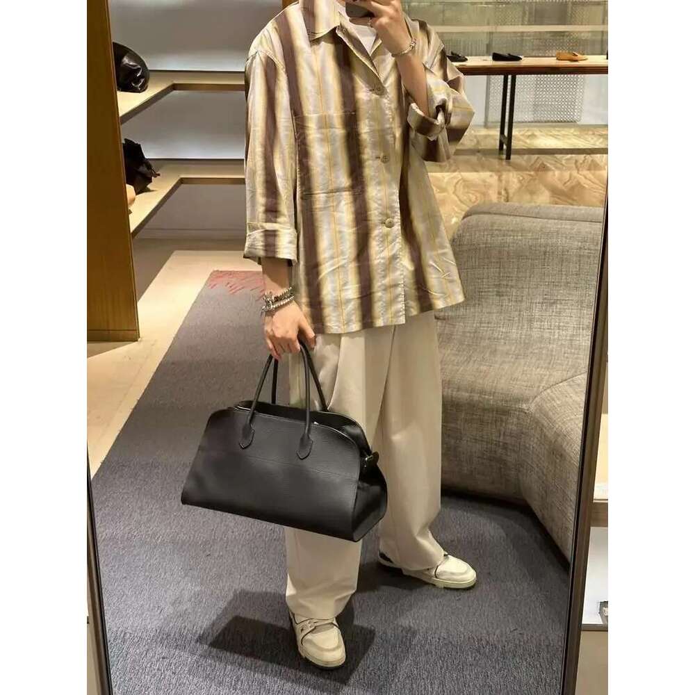 High Quality Messenger Tote Designer Cowhide Margaux Horizontal Handbag Soft Genuine Leather Large Capacity Shoulder Bag
