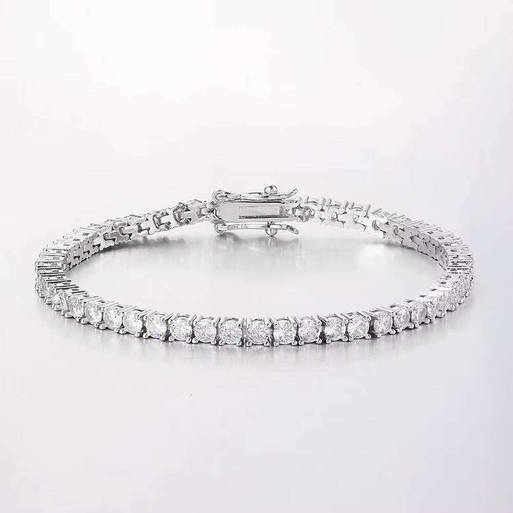3/4/5mm Wide Super Shiny VVS Moissanite S Sterling Sier Tennis Bracelet