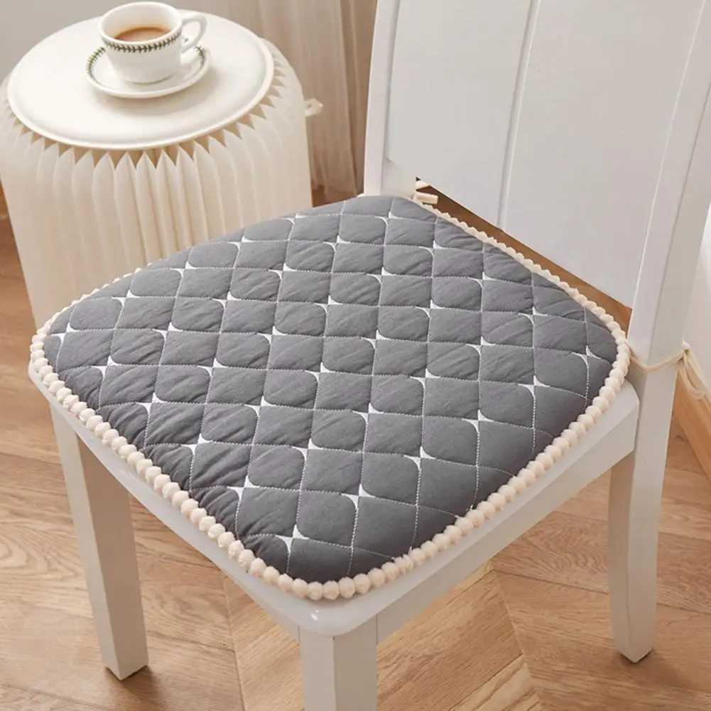 Chair Mat Zipper Design Comfortable Seat Cushion Easy To Clean Strap Fixed Chair Cushion For Home Office Wood Dining Chair Pads C251121
