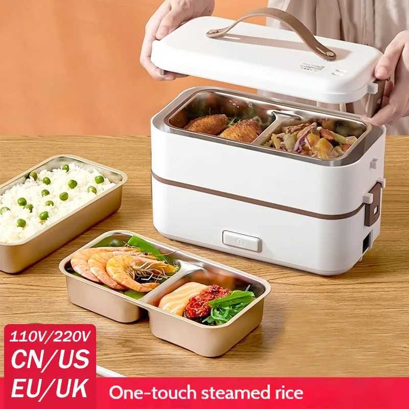 Electric Lunch Box Rice Cooker Food Warmer for On-the-Go Self Cooking Portable Heated Lunch Box for Home Office OutdoorM251121