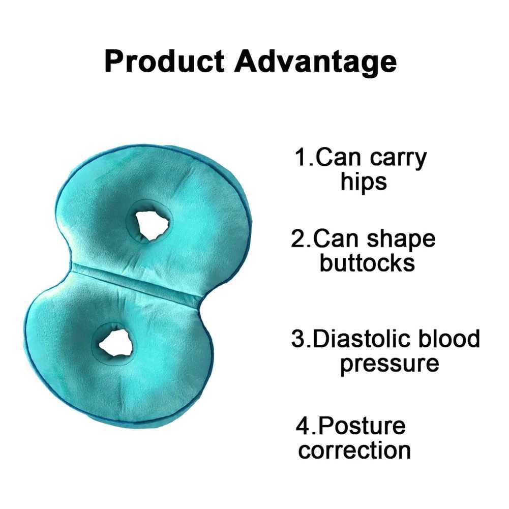 MUltifunction Dual Comfort Orthopedic Cushion Pelvis Memory Foam Hip Lift Hips Up Seat Cushion for Pressure C251121