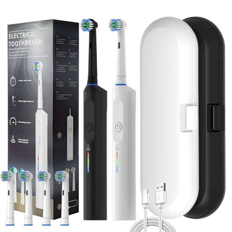 Electric Toothbrush Rotary Round Head Adult Soft Bristle Induction Automatic Mens And Womens Couples Set Compatible With OraL C251121