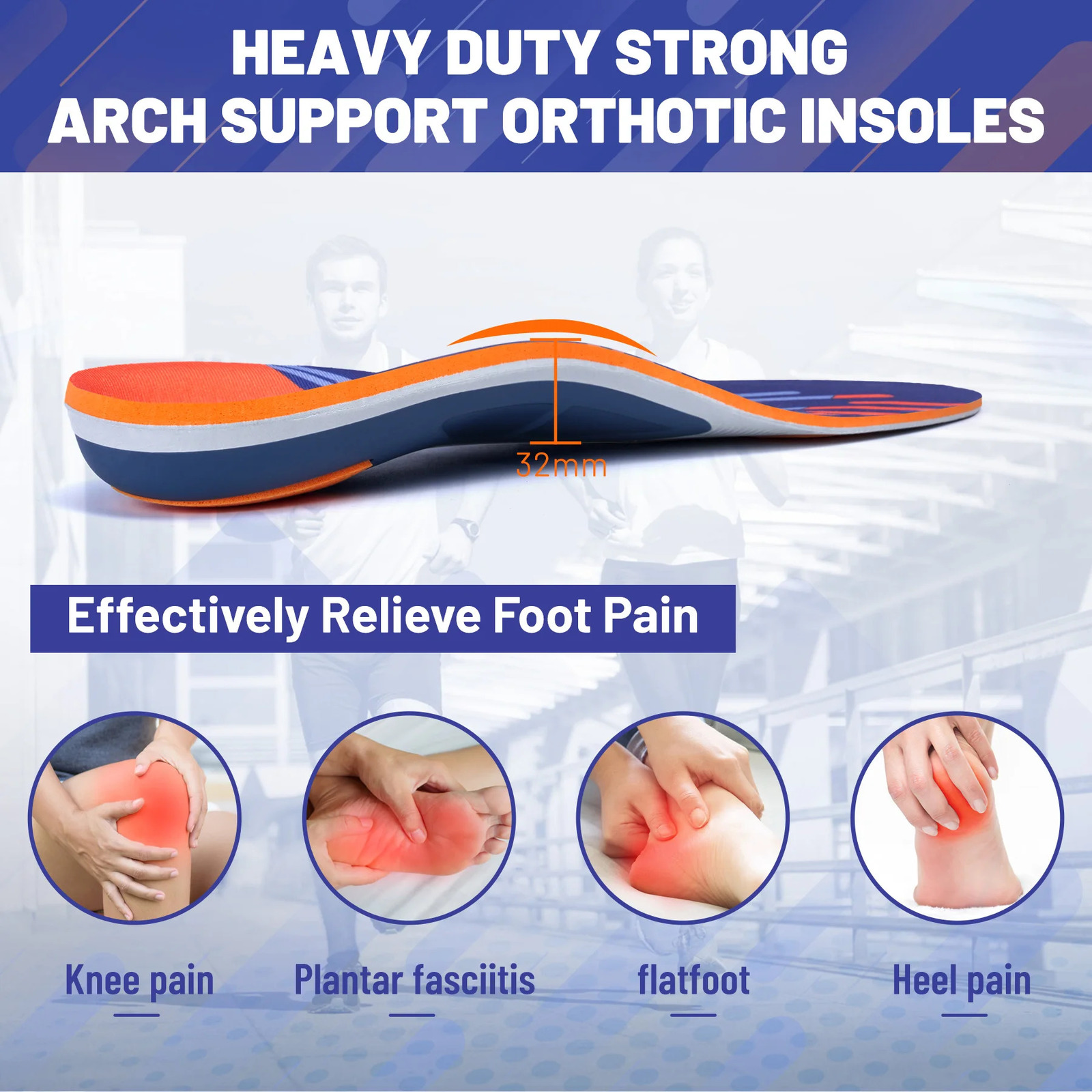 High Arch Support Plantar Fasciitis Orthopedic Shoe Sport Insole Men Women Flat Feet Sneaker Ortic Plantillas Insert Sole 251114