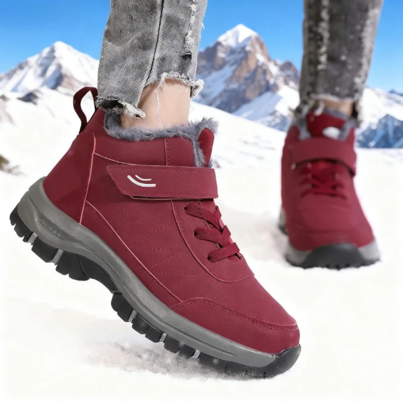 Womens Snow Boots Winter Fleece Thick Anti Slip Wide Last Walking Cotton Shoe FleeceLined Warmth Sneakers for Women 251121