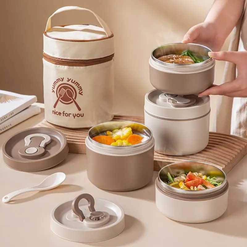 650ml High Appearance Insulated Lunch Box Stainless Steel Food Grade Insulated Bucket Portable Bento Box Work Specific Meal BagM251121