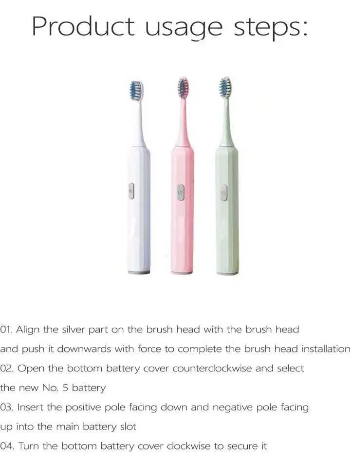 Automatic Electric Toothbrush Soft Bristls With Sonic Electric Toothbrush Adult Oral Teeth Cleaning Sonic Toothbrushes C251121