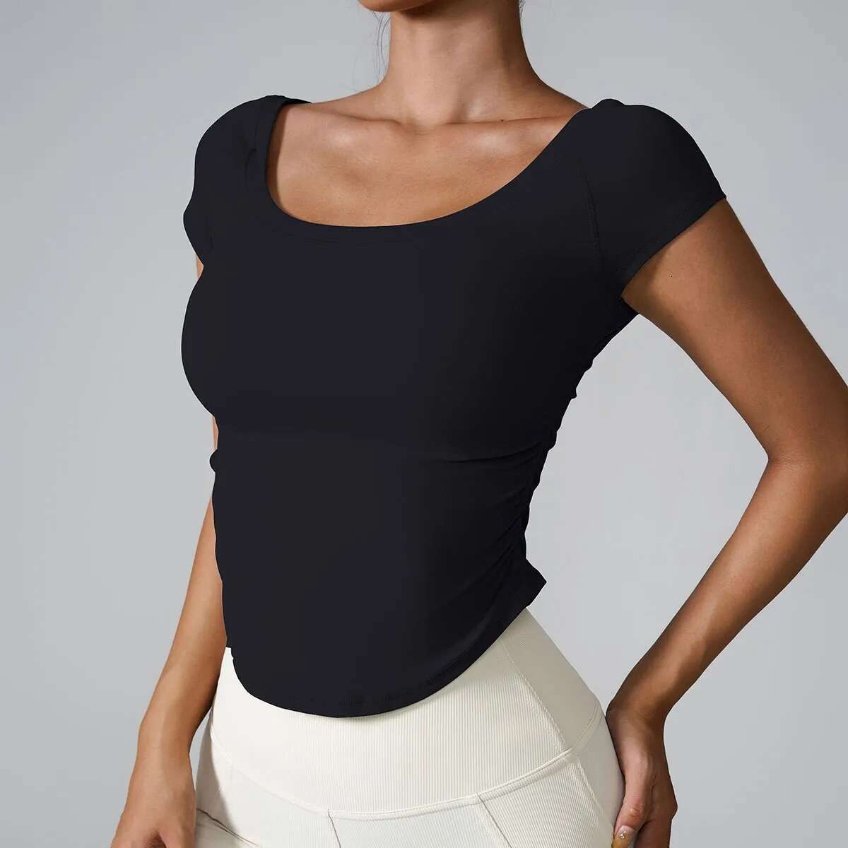 2025--Fiess T-Shirt Tops Women Outdoor Sports Loose Short Sleeve Gym Running Female Quick Drying Breathable Yoga Shirt