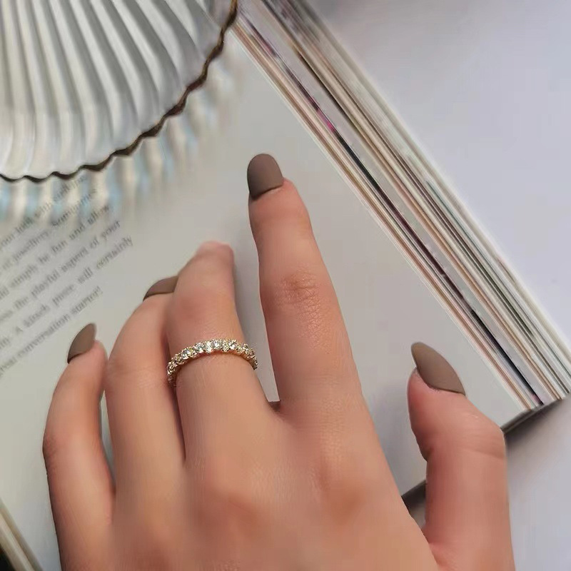 Choucong Ins Top Sell Sweet Cute Wedding Rings Simple Fashion Jewelry 925 Sterling Silver Fill Round Cut 5A Zircon CZ Diamond Elegant Women Bride Rng 