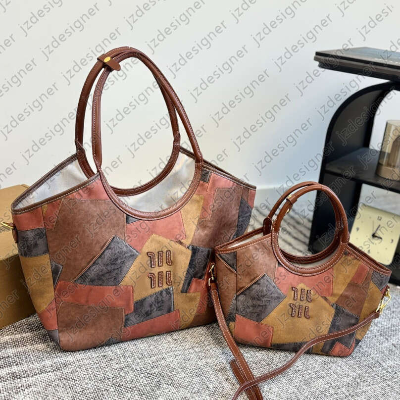 Luxury Tote Bag Desinger Shopping Bag Fashion Carrier Bag High Capacity Handbags Soft Purse Retro Color Matching Bag