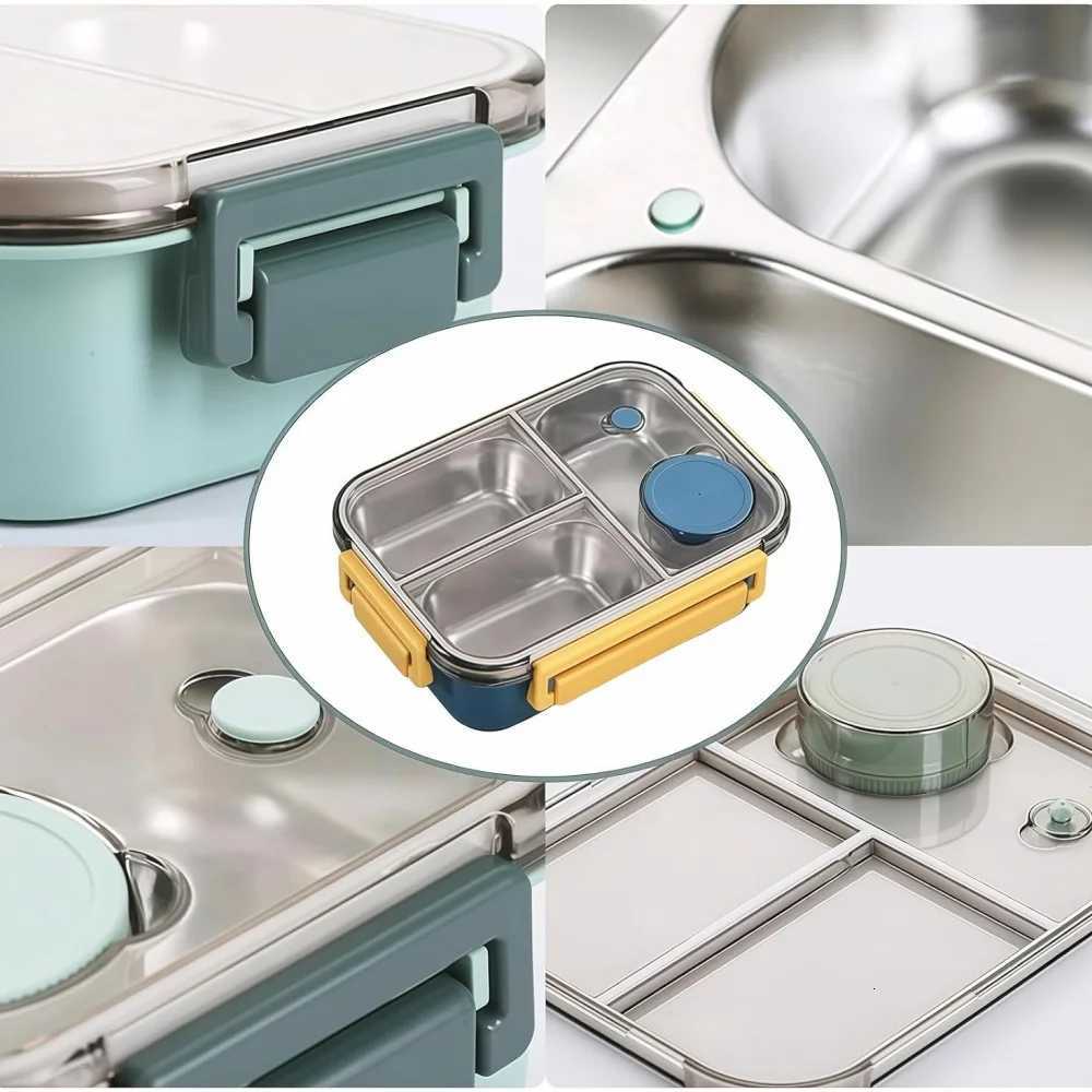 304 Stainless steel Lunch box with Tableware for Adults Kids Leakproof Lunch Container Portable Grids Bento Box Food ContainersM251121