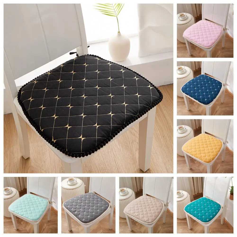 Chair Mat Zipper Design Comfortable Seat Cushion Easy To Clean Strap Fixed Chair Cushion For Home Office Wood Dining Chair Pads C251121