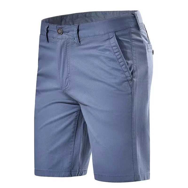 Summer cotton mens luxury casual solid business mens beach shorts stretch Chino classic slim shorts W250421