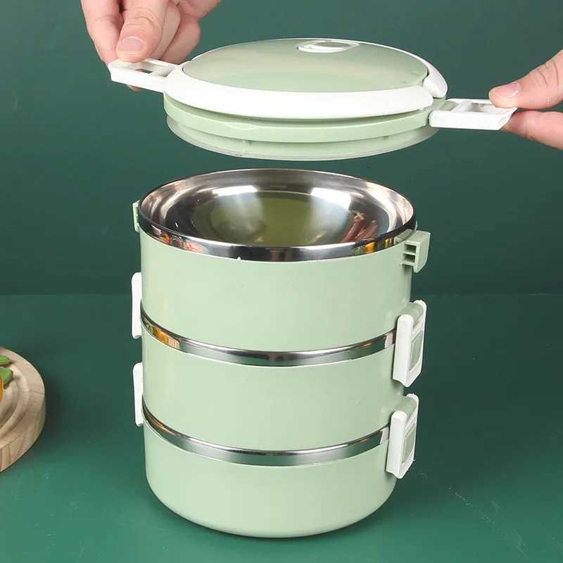 3 Layers Portable Stainless Steel Thermal Lunch Box Multi-Purpose Microwave Bento Box With Lids Leakproof Food Container BoxM251121
