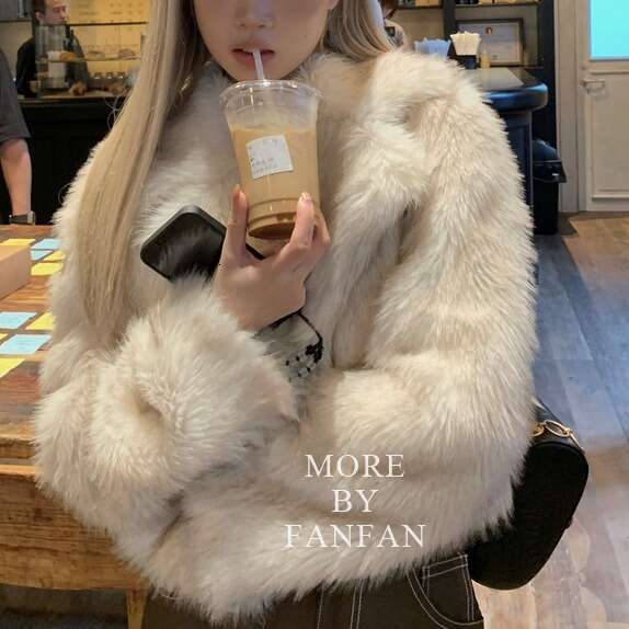 Lapel Women Winter CrossBorder Large Source EcoFriendly Short Fluffy Top Fox Fur Coat