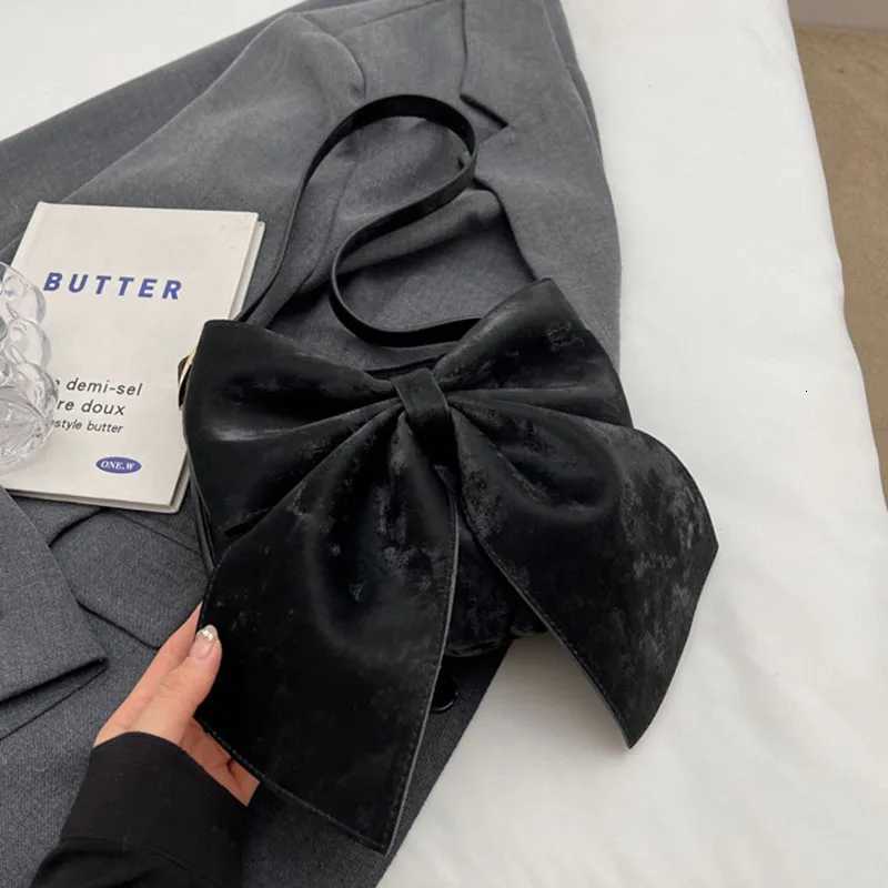 Fi Large Capacity Bow Knot Shoder Bag Cute Kaii Bow Decor Square Bag Lightweight Casual Handbag Y251121