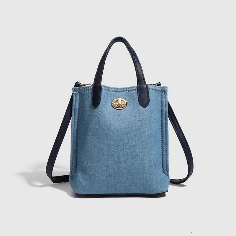 Spring And Summer New Mini Denim Bag Fi Handbag Denim Blue Crossbody Bag Korean Versi Vegetable Basket Bag Y251121