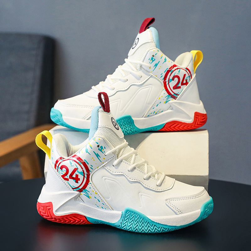 Kids Basketball Shoes Boys Sneakers Girls Teenagers Training Sneakers Walkfashion Non-slip Outdoor Children's Sport Shoes Sizes 31 - 40 W0488
