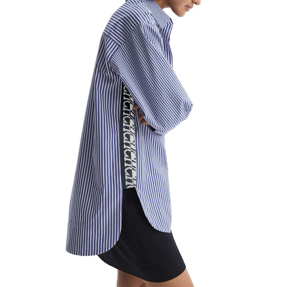 Designer Clothes CHCH Classic Striped Woman Design Sense Blouses Shirt Lady Long Sleeve Stand Collar Loose Blusas Tops