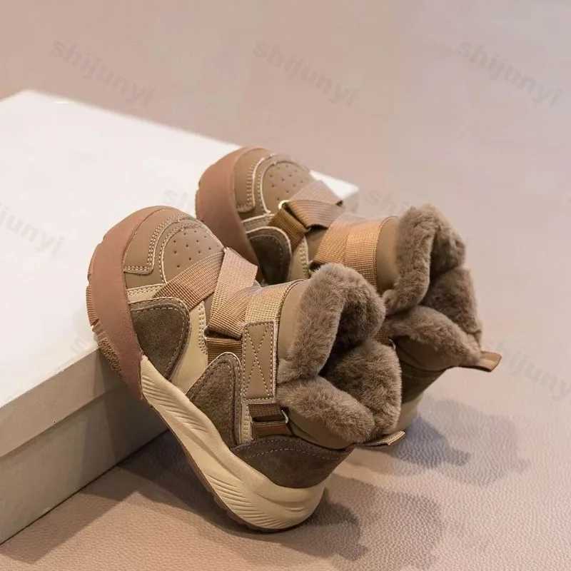 Childrens Ankle Boots Autumn/winter Fashion Outdoor Casual Short Boots Plush Warm Girl Boys Cold Proof Snow Boots Cotton ShoesW251121