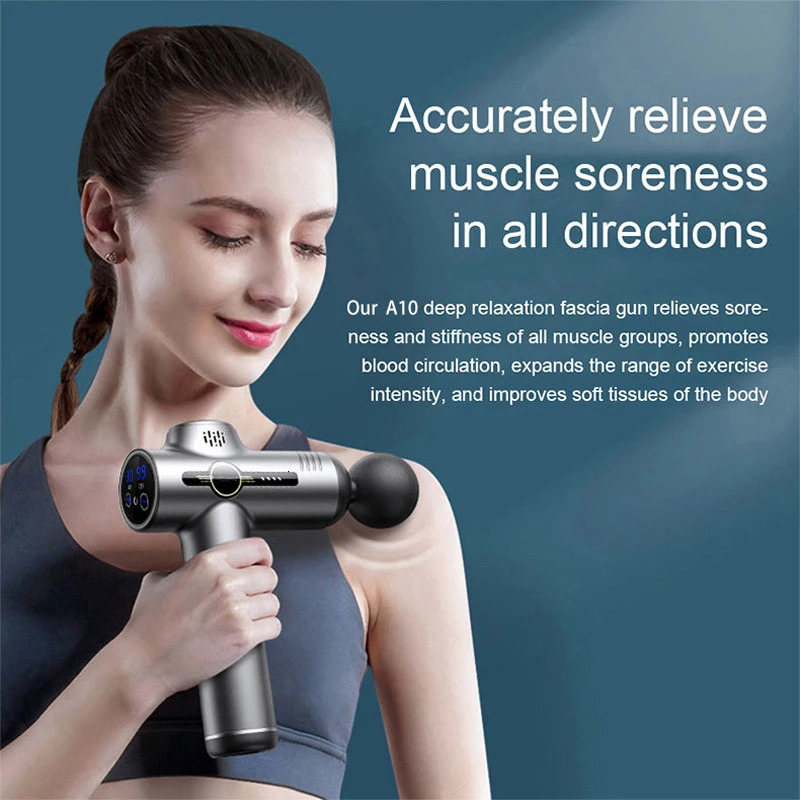 Mini Massage Gun Electric Shock Muscle Relaxation Vibration Fitness Massager For Body Neck Back Ladies Home Travel Fascia Gun 250414