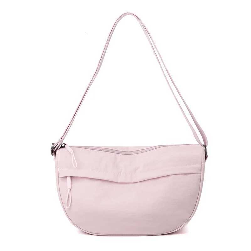 Solid Hobos Nylon Tote Bags with Multiple Zipper Pockets Large Capacity Casual Shoulder Bags for College Work Everyday UseT251121