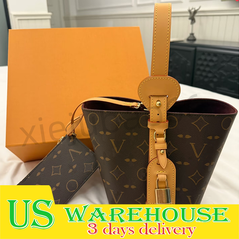 Top quality Brand luxury design Vintage bucket bag women wallet one shoulder crossbody bags printed color handbag louis hangbag vutton