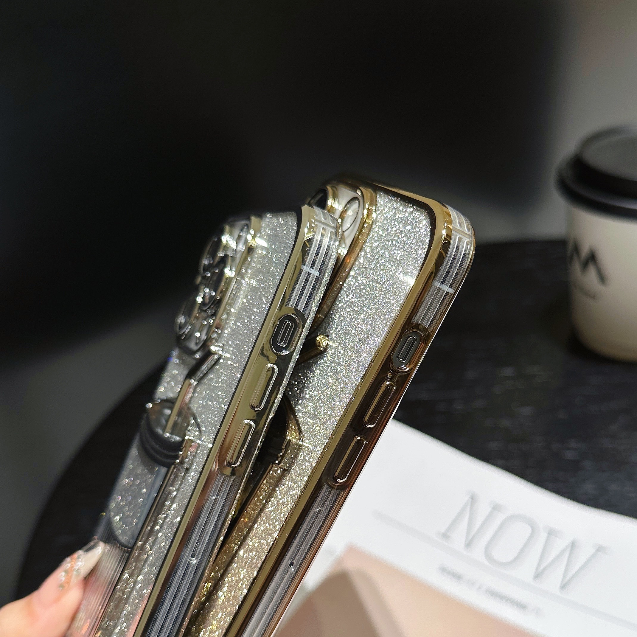 Flowing Sand 3D Drink Cup Phone Case | Sparkling Glitter Design | Shockproof & Stylish | For iPhone 16/15/14 Pro Max, Samsung S24 Ultra/S23/S22 2025