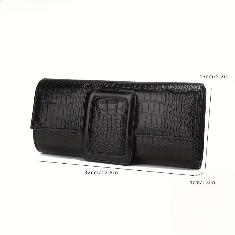 Elegant Women S Fashion Clutch Bag Large Capacity Vintage Handbag With Detachable Shoulder Strap