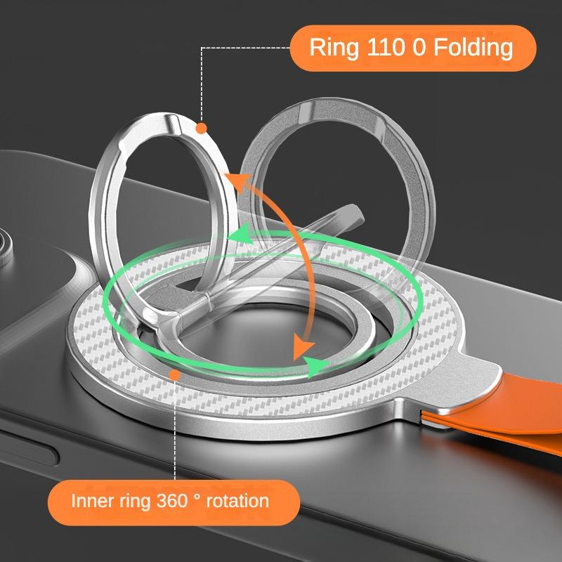 Magsafe magnetic mobile phone ring double-sided magnetic desktop bracket, metal material ultra-thin shape
