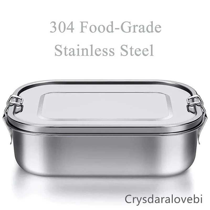 Stainless Steel Bento Kids Lunch Box for school Container 3-Compartment Bento Lunch Box Sand Two Sides Food ContainerM251121