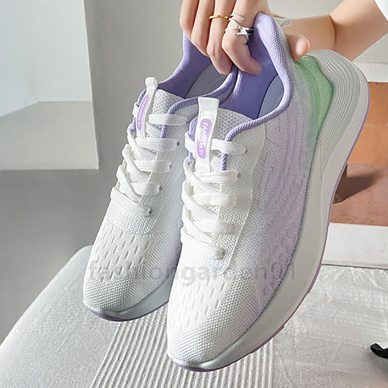 2025 Casual sneakers womens trainers Breathable women shoes flying Weaver Mesh light Walking Fashion Comfort Wearproof Sport designer shoes