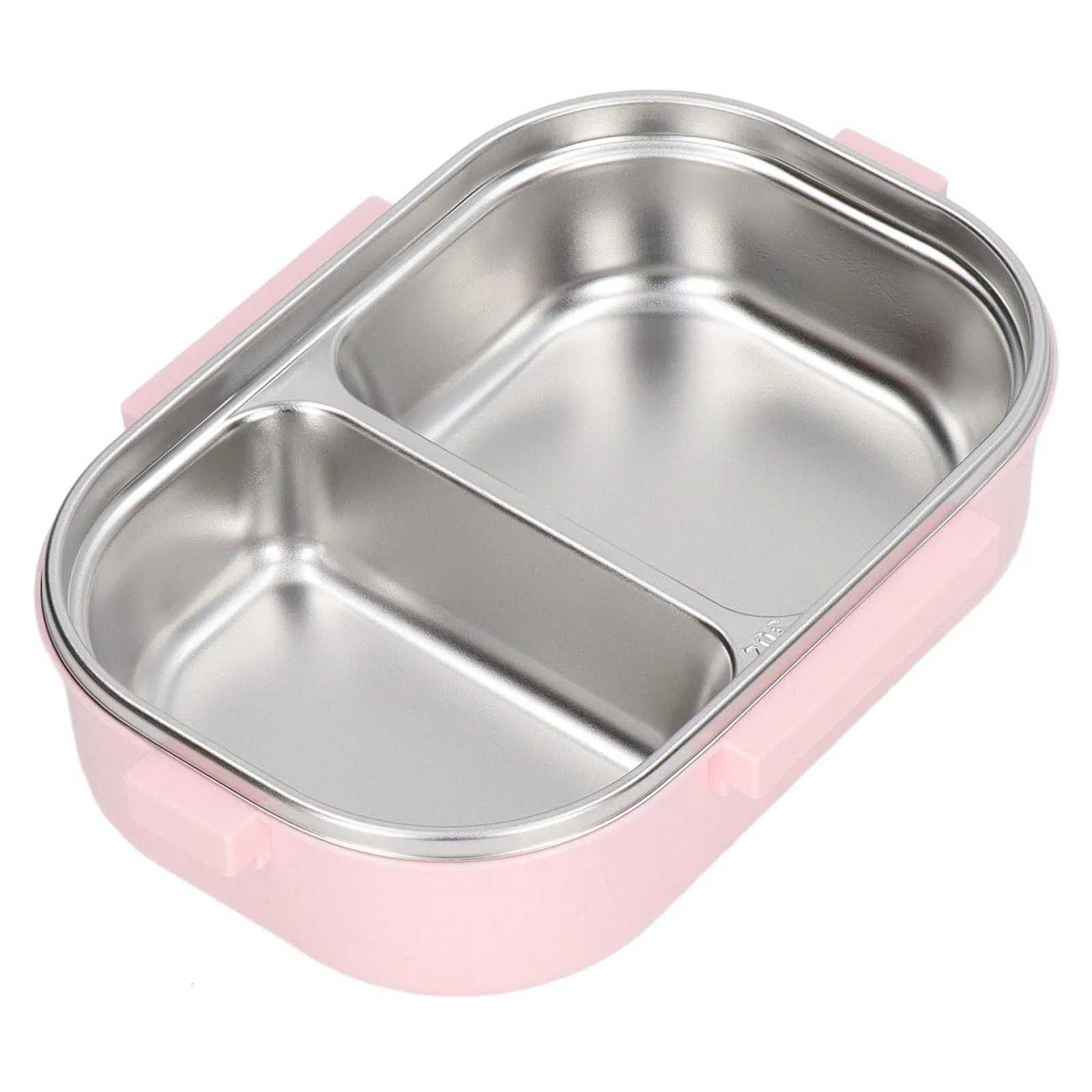 Stainless Steel Compartment Lunch Box Liner Thermal Insulation Bento Lunch Box with Spoon Leakproof Container for Student OfficeM251121