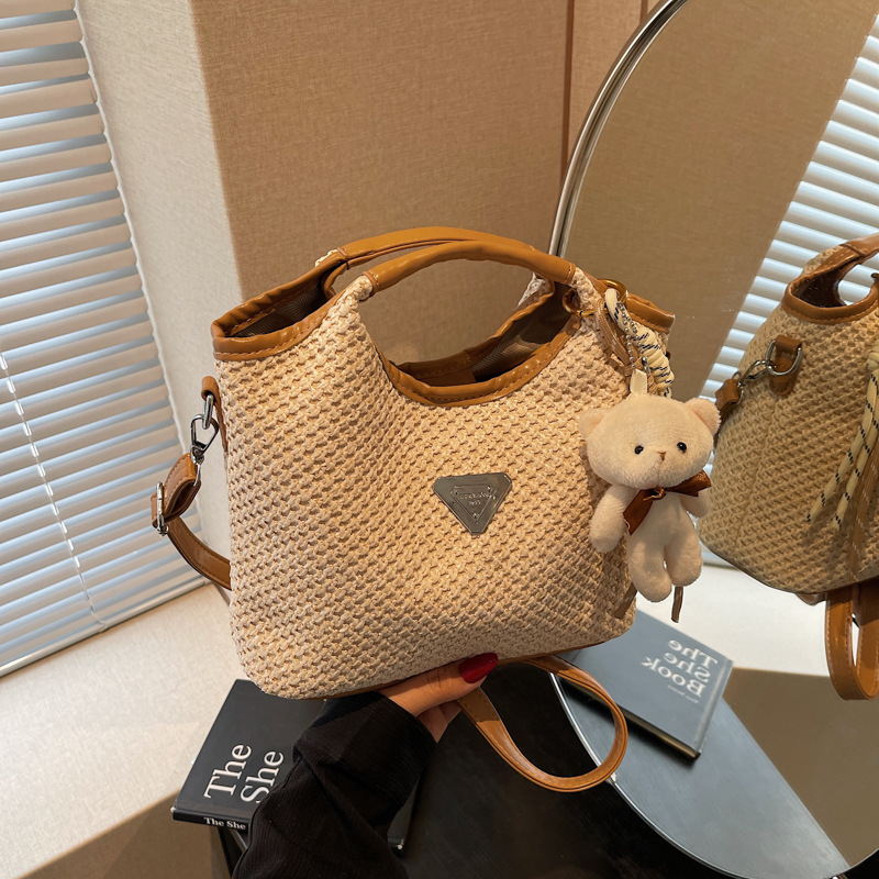 free shipping designer shoulder bags Spring New Fashionable Knitting black vintage casual flap pocket for woman