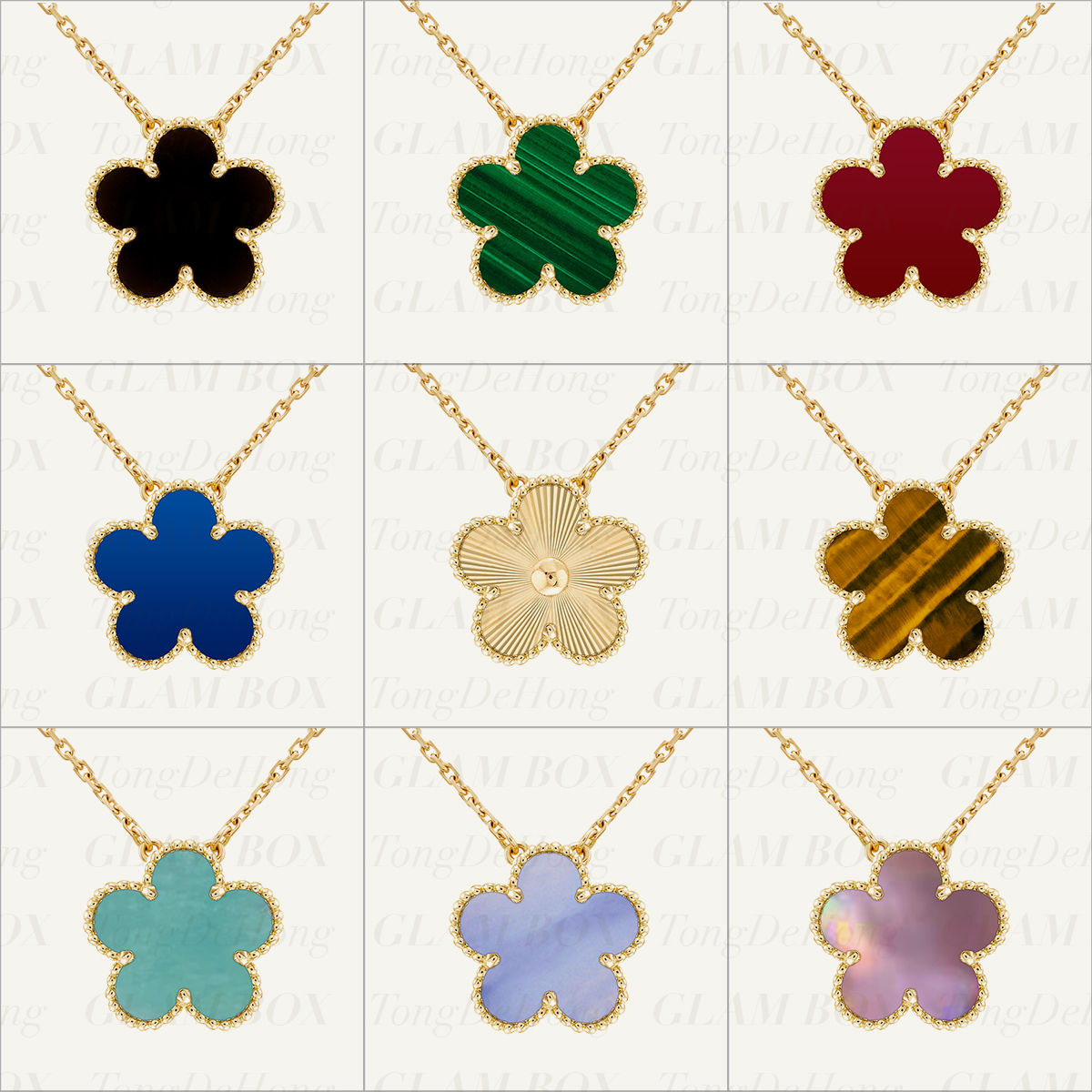 Luxury 18K Gold & Silver Four-Leaf Clover Jewelry Set Perfect Wedding Gift