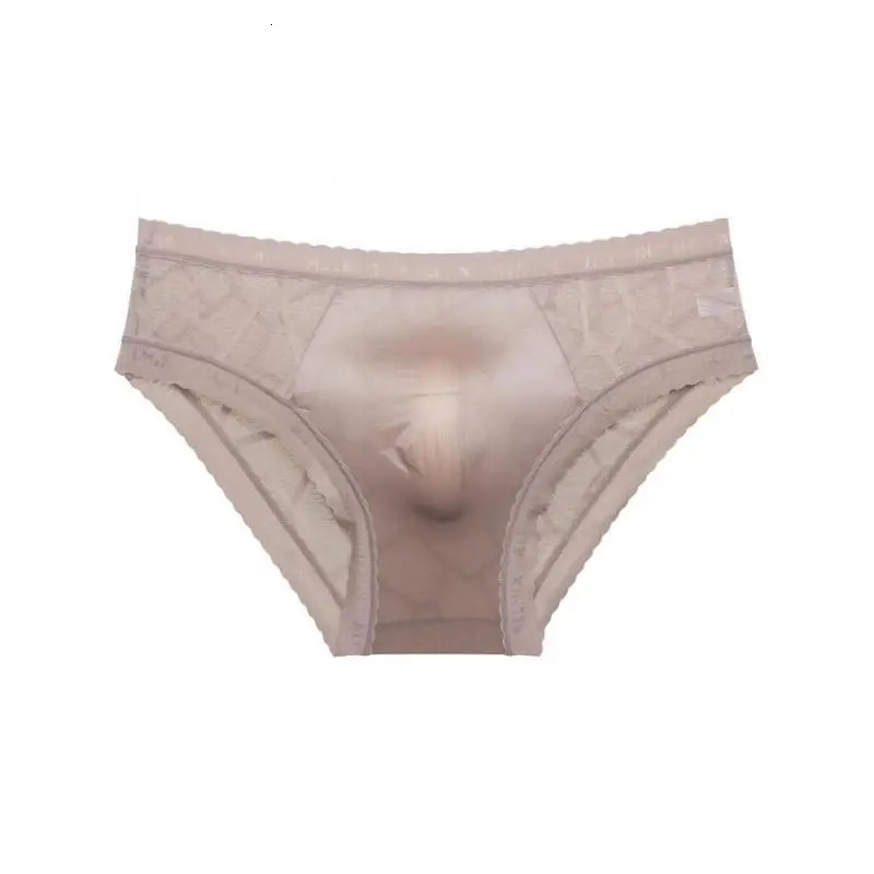 3 pieces of transparent and comfortable n mens underwear convertible pocket sexy letters ice silk hollow lace chiffon 250417