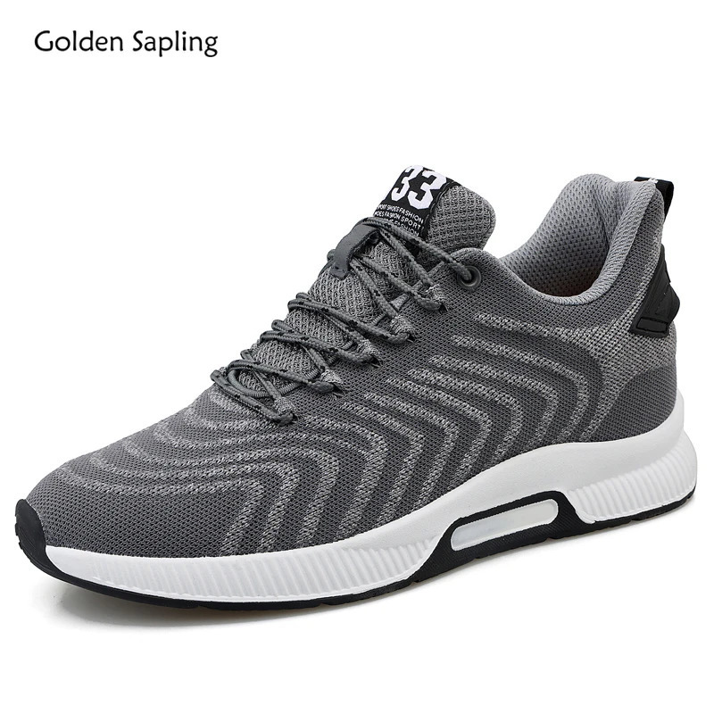 Golden Sapling Spring Invisible Heighten Mens Shoes Breathable and Comfy Air Mesh Fashion Leisure Sneakers Man Footwear 251121