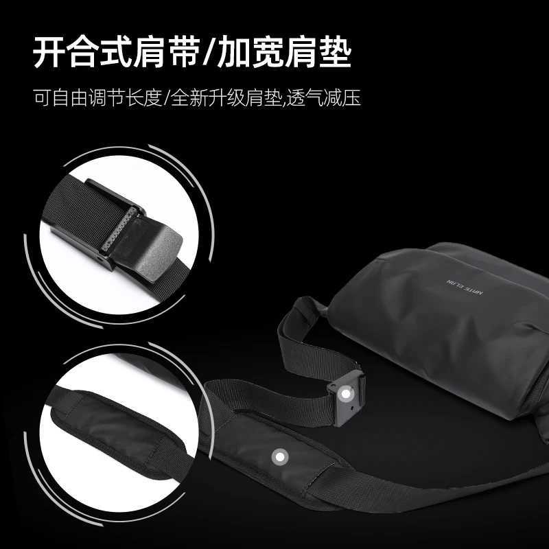 Fashion Waterproof Crossbody Bag Men Large Capacity 15 inch Laptop Fi Shoder Bag Solid Black Light Portable Anti-theft Zipper Bag Y251121