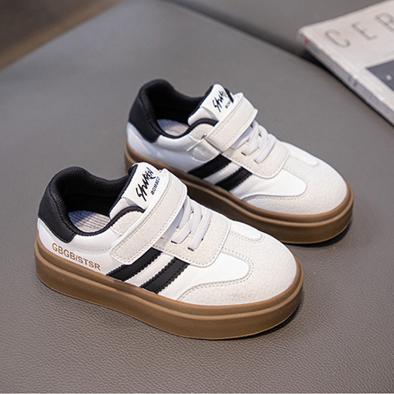 Children Sneaker Boys Shoes Leather Flat Kids Shoes for Girl Lightweight Walkfashion Sports Running Tennis Boy Sneaker Walking Outdoor Sizes 27 - 38 W