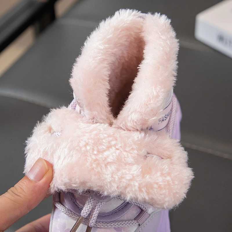 Childrens Snow Boots 3-18 Years Old Padded Thickened Boys Girls Big Cotton Shoes Soft Boys Short Boots Kids Warm Cotton ShoesW251121