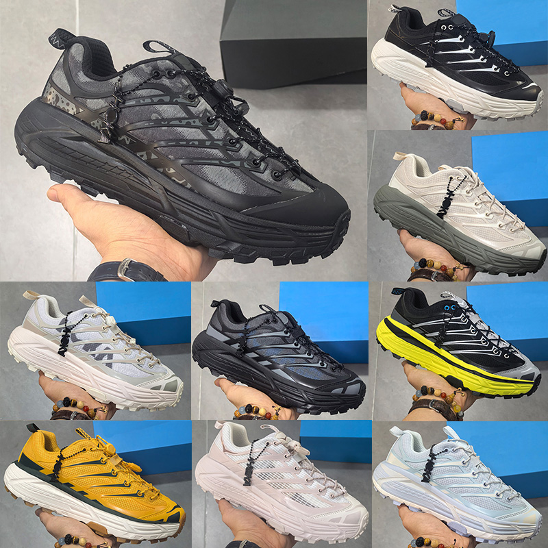 Hokamen Mafate Speed 2 Designer Shoes Sneakers Azalea Black Citron Low Top Unisex Outdoor Shock Absorbing Height Increasing Casual Basketball Shoes