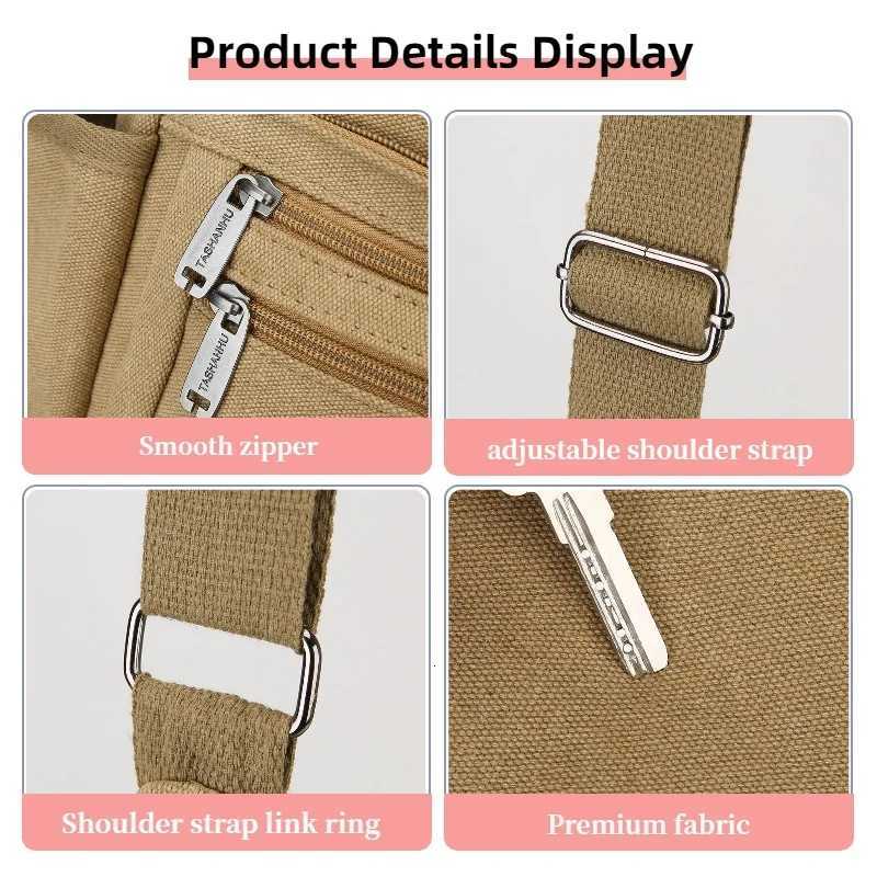 Mens Casual Crossbody Bag Large Capacity Multi Compartment Shoulder Bag Suitable for Daily Outings Travel Commuting EtcT251121