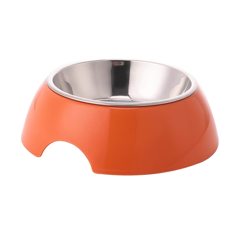 H1522 Wholesale Candy Color Plastic Pet Bowl, Durable Non-Slip Dog Cat Feeding Dish, Multi-Color Available