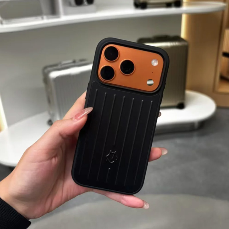 Titanium Silver Phone Suitcase Designer Case for Apple iPhone 17 Pro Max 16 15 14 13 Polycarbonate Aluminum Alloy MagSafe Cover Coque Funda Cases keai