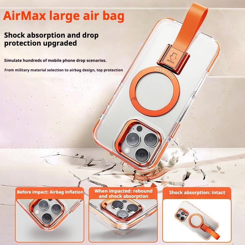 One tape, airbag magnetic mobile phone case suitable for iPhone16/15 Pro Max